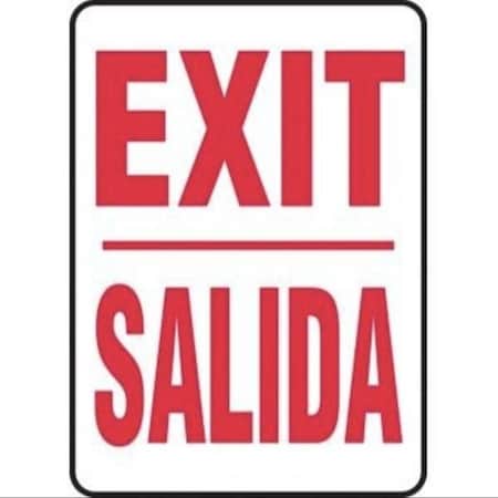 Accuform Exit Sign, Aluminum, 20 in W, 14 in H SBMEXT907VA